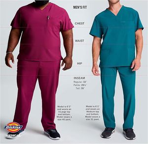<b>Scrubs</b> for Men Athletic-Inspired V-Neck Chest Pocket <b>Scrub</b> <b>Top</b> with Four-Way Stretch & Moisture Wicking - Product Image 3