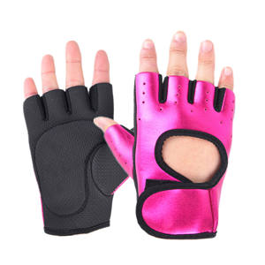 HIKE IMPEX Leather Half Finger Sports <b>Gloves</b> for Gym Fitness <b>Weight</b> Lifting Bodybuilding Training - Product Image 5