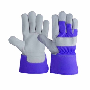 Gants de travail en cuir de vachette grainé de haute qualité, fluorescents, résistants à l'abrasion, durables, gants de rigueur canadiens - Product Image 2