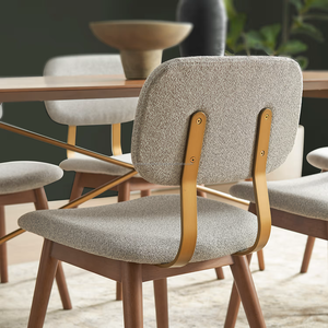 Modern <b>Wooden</b> <b>Dining</b> Room Set 6 Piece Midcentury Style <b>Extendable</b> <b>Table</b> Chairs Solid Back Home Furniture for <b>Dining</b> Area - Product Image 5
