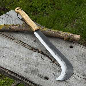Couteau à lame en acier carbone de 0,7 mm d'épaisseur, manche en bois, modèle Sheepsfoot Zombie, pour le travail du bois - Product Image 6