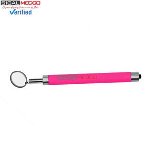 Espejo Bucal Dental Premium con Luz LED, Mango de Color Rosa, Acero Inoxidable, Espejo de Diagnóstico Oral para Dentistas - Product Image 3