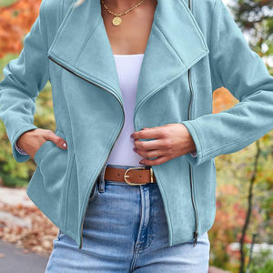 Chaqueta de Cuero Sintético de Moda para Mujer, Venta al Por Mayor, Fabricante, Ropa Exterior Femenina, Chaquetas de Cuero Sintético - Product Image 4