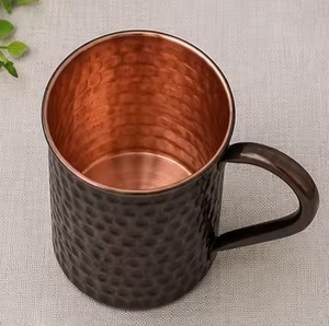 Antique Finished Hammered Moscow Mule Copper Mug With Brass Handle for <b>Beer</b> Wine Soft Drink and Vodka - Product Image 6