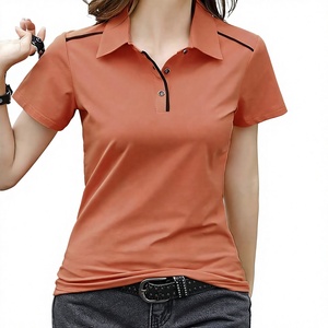 Chemises à manches courtes pour femmes, tissu tricoté 100% coton, 220g, anti-rides, décontractées, à porter au quotidien, POD - Product Image 1