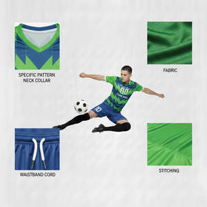 Conjunto de Uniforme de Fútbol Unisex de Diseño Personalizado, Impresión por Transferencia de Calor, Tejido Transpirable de Secado Rápido, Ajuste Atlético, Nombre y Logotipo del Equipo Personalizados - Product Image 4