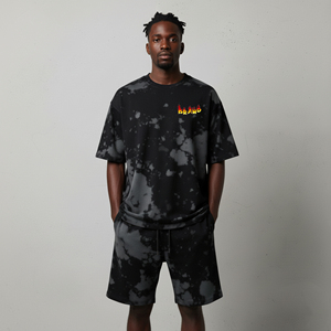 Conjunto de 2 Piezas para Hombre, Estilo Hip Hop, Lavado Ácido, 100% Algodón, con Logotipo Impreso en DTF Personalizado, Ropa Casual de Verano, Estilo Urbano, Nueva Llegada 2026 - Product Image 3