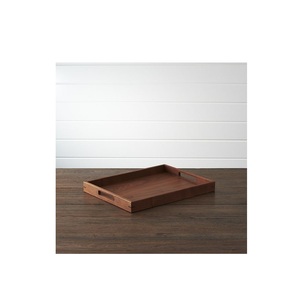 Bandeja de Madera Hecha a Mano, Bandeja Rústica de Madera Natural con Asas para Desayuno, Café, Té, Comida, Cocina - Product Image 5