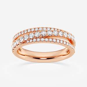 Diamond Eternity Band Ring Pave Setting Round Brilliant Cut Classic Wedding Ring Unisex - Product Image 4