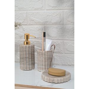 Luxury marble bath accessories <b>soap</b> dispenser <b>set</b> marble tumbler bathroom tray stone <b>soap</b> dish vanity organiser premium <b>set</b> - Product Image 5