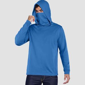 Fishing Wear UPF 50+ Quick-Drying Breathable Plus Size Men's Long-Sleeved Shirts <b>Custom</b> Design Mask Hoodie 100% Polyester <b>Custom</b> - Product Image 4