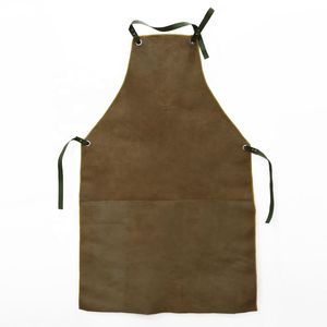 High Quality Durable Woven <b>Leather</b> Sleeveless Workwear <b>Apron</b> for Daily Use BBQ Welding & Carpenter - Product Image 6