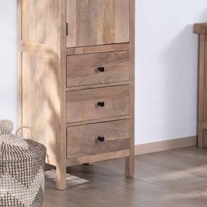 Vandana Royal Element Columna de almacenamiento de madera maciza de mango con puerta y cajones Maestro - Product Image 4