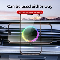 Support de charge sans fil magnétique puissant 25W pour voiture avec refroidissement par air et lumière RGB respirante arc-en-ciel pour iPhone 17 Pro Max – Tendance actuelle