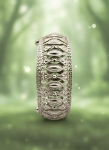 Plateaux et pots Pichwai en argent allemand, motifs Art Déco variés, pour décoration intérieure, cadeaux de mariage indien, cadeaux de Diwali, cadeaux de remerciement indiens - Product Image 2