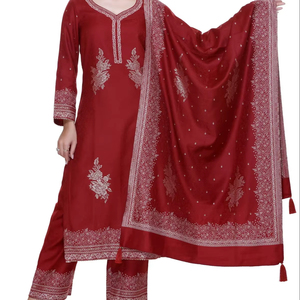 Safaa Winter Zainab Premium Acrowool Woven Unstitched Ladies <b>Dress</b> Material with Stole <b>woollen</b> suits <b>dress</b> material - Product Image 1