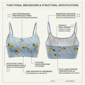 Activewear Wear Sports <b>Bra</b> Custom Made Soft Breathable Stretch Fitness Yoga Crop Top Lightweight Seamless Gym Workout Sports <b>Bra</b> - Product Image 2