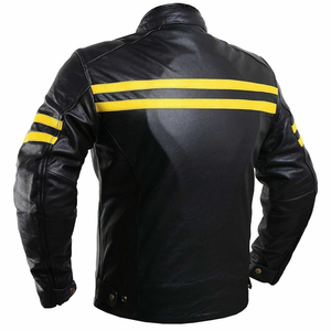 เสื้อแจ็คเก็ตมอเตอร์ไซค์หนังดีไซน์เฉพาะสำหรับผู้ชายจาก High Street ระบายอากาศได้ดี แห้งเร็ว สีดำ สำหรับแข่งรถมอเตอร์ครอส ผลิตโดยผู้ผลิต - Product Image 2