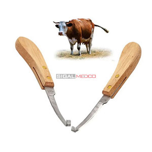Couteau à sabots à double tranchant pour droitiers, outil professionnel de coupe des pieds d'animaux, utilisation en élevage, réutilisable, acier inoxydable allemand SIGAL - Product Image 4