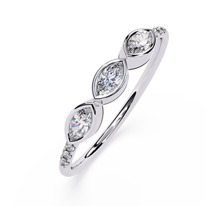 Bague de fiançailles Loista Jewels en diamant de laboratoire certifié IGI, taille brillant rond, or 18 carats pavé, bijoux fins pour femme - Product Image 2
