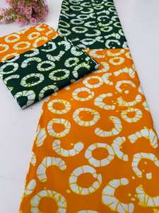 Premium South African Wax Print Ankara 100% Cotton Fabric Bold Color Textile for Clothing Crafts Accessories - Product Image 2