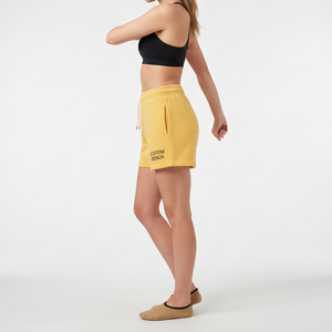 Loose Fit Sweat <b>Shorts</b> <b>Men</b> Custom 100% Cotton <b>Fleece</b> Jogger Sweat <b>Shorts</b> High Drawstring Waist Running <b>Fleece</b> <b>Shorts</b> Ladies - Product Image 5