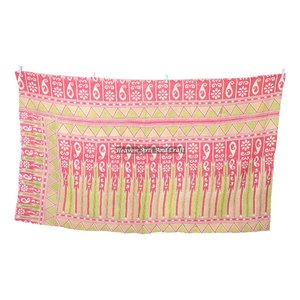 Vintage Kantha <b>Quilt</b> Bedspread Indian Reversible Hand Stitched Heavy <b>Throw</b> Old Sari Blanket Patch Work Heavy 3 To 5 Layer Kantha - Product Image 2