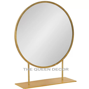 Factory Wholesale Superior Glossy Gold Finished Stainless Steel Metal & Marble Base Portable Feature Woman <b>Dressing</b> <b>Room</b> Use - Product Image 3