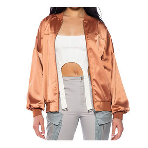 Blouson Bomber SFIVE Personnalisé pour Femme, Vêtement de Sport Baseball, Blouson Bomber Tendance, Uniforme, Streetwear, Vêtement d'extérieur, Vestes en Satin, Vente en Gros - Product Image 6