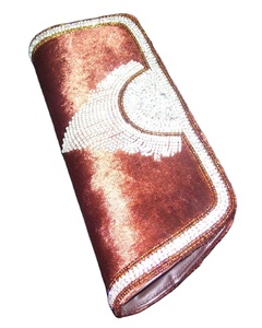 Lowellcraft Women's Handmade Satin Beaded Clutch Bags Classical <b>Small</b> <b>Bell</b> Wedding Evening Clutches for Parties - Product Image 2