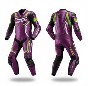 Traje de Carreras de Motocicleta de Cuero Hecho a Medida |   Serie Elite 2026 de Alto Rendimiento |   Rodilleras de Doble Protección y Armadura de Nivel 2 - Product Image 3
