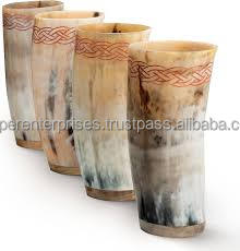 Tasse Viking en verre à boire en corne de buffle en corne naturelle écologique réutilisable et lavable - Product Image 3