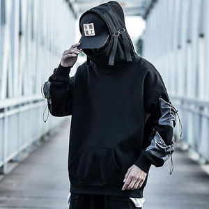 Sudadera con Capucha Urbana para Hombre, Estilo Techwear, Táctica, con Bolsillos Utilitarios, Sudadera con Capucha Extra Grande - Product Image 4