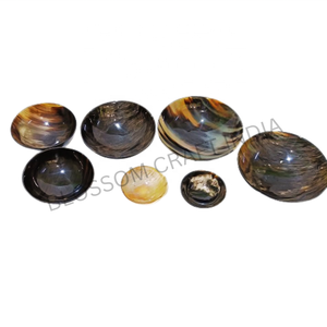 Cuerno de buey real hecho a mano, mesa de ágata, tamaño personalizado, cuerno de búfalo pulido, cuenco para servir, reventa, artesanías decorativas de animales - Product Image 5