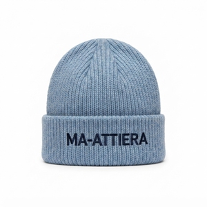Gorro de Punto Azul Claro Personalizado, Gorro de Invierno Cálido con Puño y Logotipo Bordado - Product Image 1