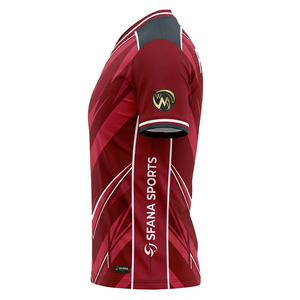 Camiseta de Fútbol Roja para Hombre SFANA SPORTS, Manga Corta, Cuello Camisero, Impresión Sublimada, Poliéster que Absorbe la Humedad, Uniforme - Product Image 2