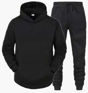 Conjunto Deportivo Masculino de Moda Urbana, Chándal Informal de Otoño Invierno, Sudadera con Capucha y Pantalones de Dos Piezas, Transpirable, de Forro Polar - Product Image 2
