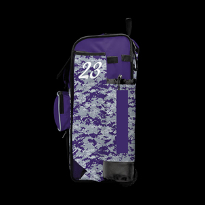 Custom Nylon Baseball Bat Bag Backpack with <b>Shoe</b> Pocket Helmet Storage Glove Compartment Fence Hook Water Bottle <b>Holder</b> 50-70L - Product Image 1