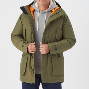 Parkas à capuche de couleur unie pour hommes, manteau décontracté épais et chaud, style streetwear, nouvelle mode d'hiver, veste coupe-vent pour hommes - Product Image 1