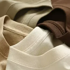 T-shirt en coton épais de haute qualité pour homme, design de logo personnalisé, épaules tombantes, prix bas, logo personnalisé, coupe oversize - Product Image 2