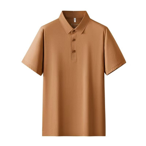 Custom Nylon Spandex <b>Polo</b> <b>Shirt</b> Seamless Knitted Short Sleeve <b>Men</b> <b>Polo</b> Tee Solid Casual Golf Tennis Riding - Product Image 5