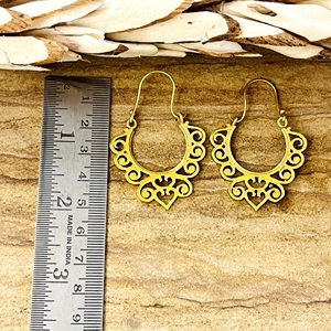 Nuevos Pendientes de Aro Boho de Filigrana de Moda, Pendientes de Aro Tribales de Latón para Mujer, Pendientes de Aro con Espiral Chapados en Oro de 18k, Venta al por Mayor OEM ODM - Product Image 5