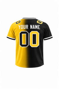 เสื้อฟุตบอลอเมริกันขายส่ง แบบสั่งทำชื่อและหมายเลข  ชุดทีมแบบซับลิเมชั่น ดีไซน์สองสี คอวี แห้งเร็ว ชุดกีฬา - Product Image 3