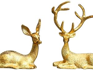 Estatua de Ciervo, Figura de Reno, Escultura Decorativa, Adorno para Navidad, Hogar, Oficina, Decoración de Mesa - Product Image 4