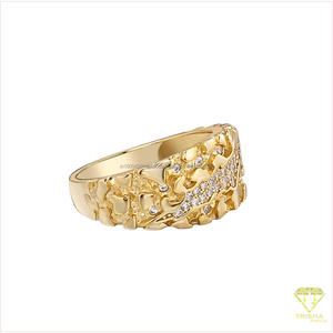 Bague audacieuse style nuget en argent sterling 925 et diamant de laboratoire de luxe pour les grossistes mondiaux en bijoux - Product Image 4