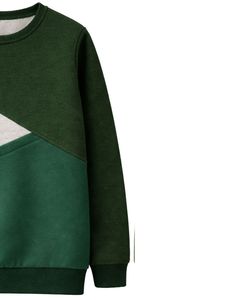 Sudadera de Forro Polar Personalizada en Verde Bosque y Gris Claro para Mujer, de Algodón y Poliéster, Cuello Redondo, Informal, para Invierno, OEM - Product Image 4