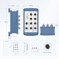 Switch Ethernet Industrial para Ferrocarriles EN50155 IP67 L2 de 8 Puertos Gigabit M12 con PoE, SNMP y QoS Opcionales