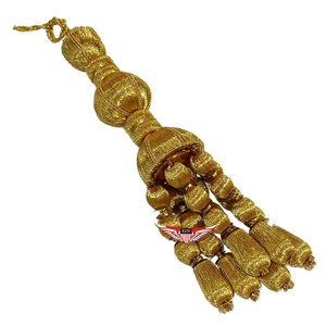 Glandes en fil d'argent Canutillo Gutter 20 cm, argentées, Borla Canutillo Canalón Plata - Product Image 1