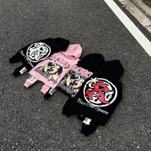 Sweat à capuche unisexe de luxe personnalisé Nesta Sports, 400 GSM, épais, délavé à l'acide, effet vieilli, 100 % coton, sans cordon, poche graphique - Product Image 1