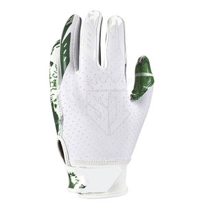 High Leather American Football Gloves Non-Slip Grip Full Finger Design Adjustable Wrist Strap <b>Hook</b> Loop Closure for Practice - Product Image 5